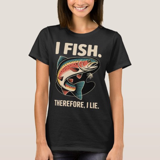 Ik vis. Daarom lieg ik T-shirt (Voorkant)