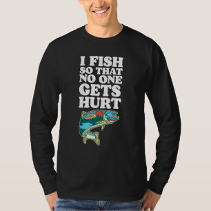 Ik vis zo dat niemand Hurt Funny Fathers Day Fishi T-shirt
