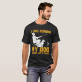 Ik Vist graag mijn hond en misschien 3 mensen grap T-shirt (Voorkant volledig)