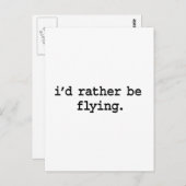 Ik vlieg liever. briefkaart (Voorkant / Achterkant)