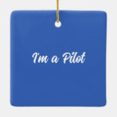 "Ik vlieg liever" Sky Plane Square Ornament (Achterkant)