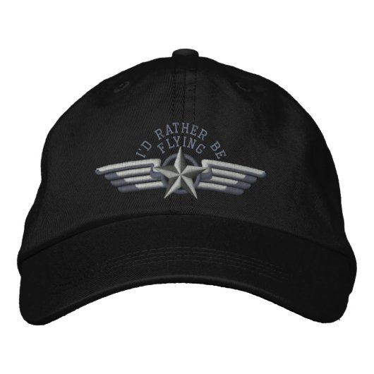Ik vlieg liever Star Badge Pilot Wings Pet (Voorkant)