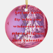 Ik vlieg met je naar valentijn.png keramisch ornament (Voorkant)