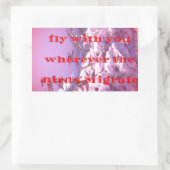 Ik vlieg met je naar valentijn.png rechthoekige sticker (Tas)