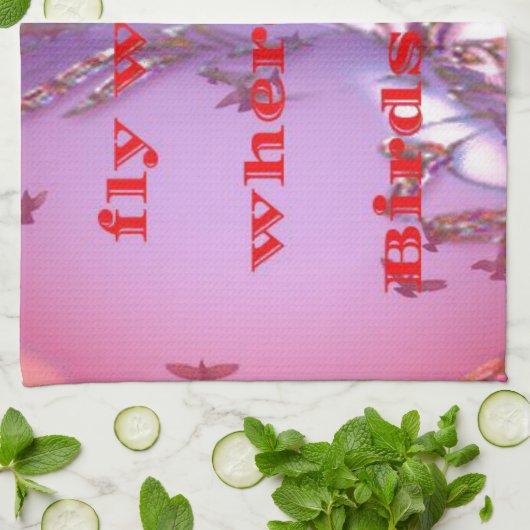 Ik vlieg met je naar valentijn.png theedoek (Gevouwen)