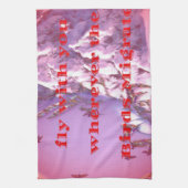 Ik vlieg met je naar valentijn.png theedoek (Verticaal)