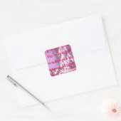 Ik vlieg met je naar valentijn.png vierkante sticker (Envelop)