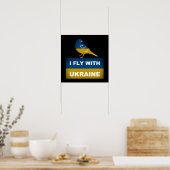 Ik vlieg met Oekraïne, nationale nachtvogel Poster (Keuken)
