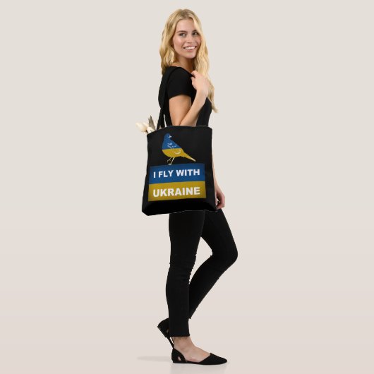 Ik vlieg met Oekraïne, nationale nachtvogel Tote Bag (Op model)
