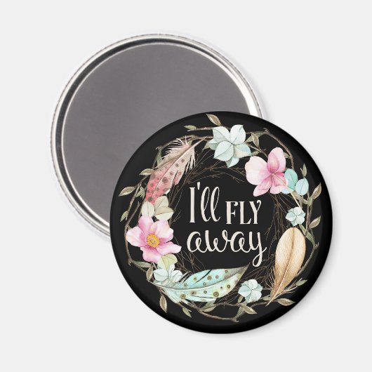 Ik vlieg weg - Christelijke hymne magneet (Voorkant / Achterkant)