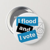 Ik vloed en ik stem Button (Voorkant /achterkant)