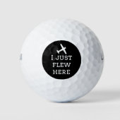 Ik vloog hier gewoon, grappig, cool, luchtvaart, s golfballen (Voorkant)