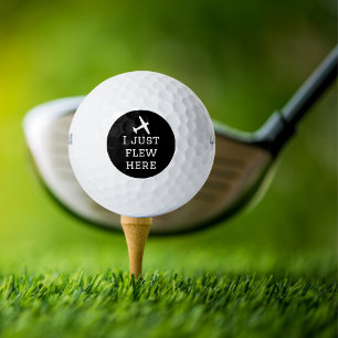 Ik vloog hier gewoon, grappig, cool, luchtvaart, s golfballen
