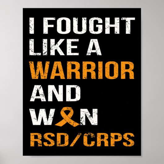 Ik vocht als een krijger en won RSD - CRPS Poster (Voorkant)