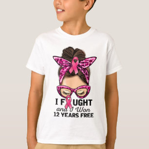 Ik vocht en won 12 jaar gratis rommelige broodbors t-shirt