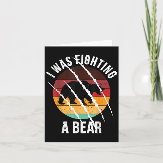 Ik vocht tegen een Beer dat schaamteloos letsel re Kaart (Voorkant)