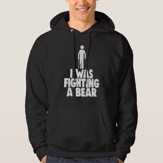 Ik vocht tegen een Beer gebroken benen vrouwen Hoodie (Voorkant)