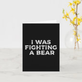 Ik vocht tegen een beer Grappig letsel & herstel Kaart (Gele Bloem)
