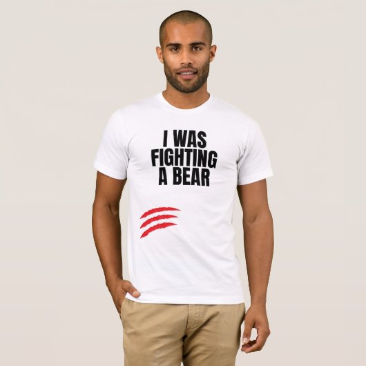Ik vocht tegen een Beer T-shirt (Voorkant volledig)