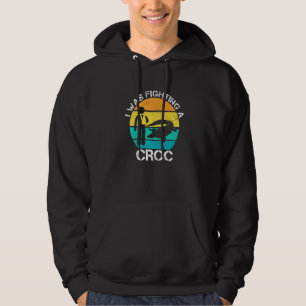 Ik vocht tegen een Croc Broken Arm Injury Boys Man Hoodie
