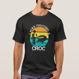 Ik vocht tegen een Croc Broken Arm Injury Boys Man T-shirt