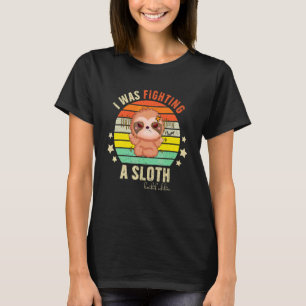 Ik vocht tegen een slank, donker Humor Fun Fi T-shirt