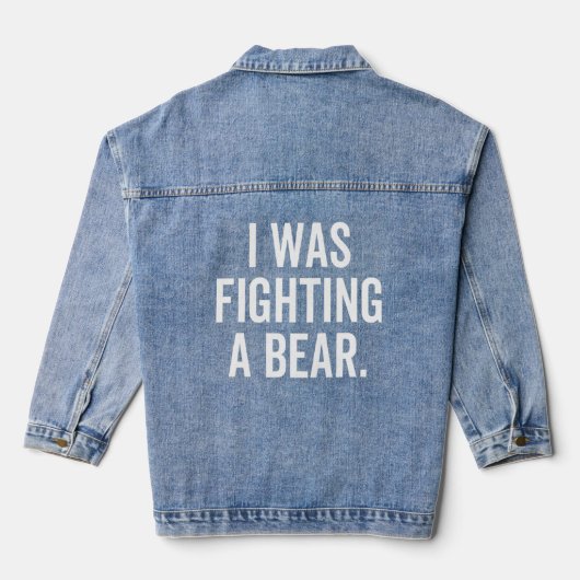 Ik vocht tegen het herstel van Beer schade. Denim Jacket (Achterkant)