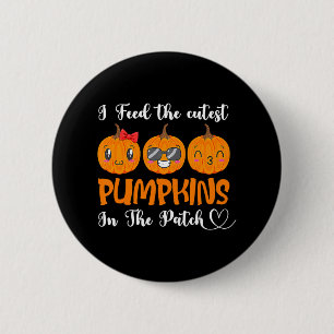 Ik voed de cutest pompoenen in de fluitfles. ronde button 5,7 cm