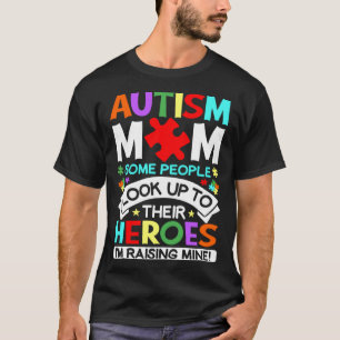Ik voed helden Trots Autisme Moeder Autisme Bewust T-shirt
