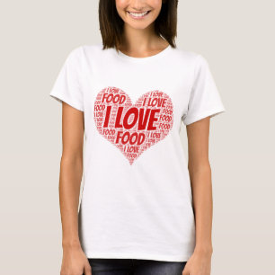 Ik ❤️ VOEDSEL VAN VOEDSEL IK HEB VOEDSEL T-shirt