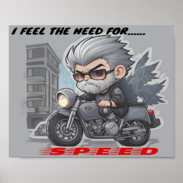 Ik voel de behoefte aan snelheid poster