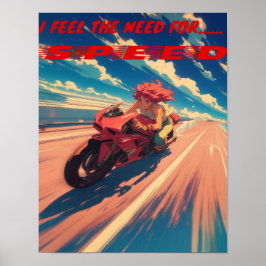 Ik voel de behoefte aan snelheid poster