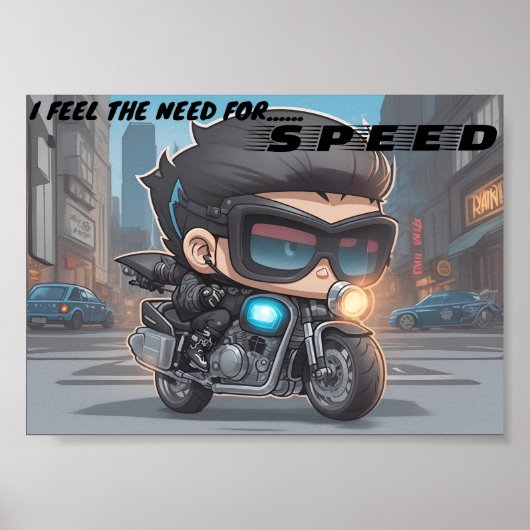 Ik voel de behoefte, de behoefte aan snelheid poster (Voorkant)
