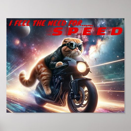Ik voel de behoefte, de behoefte aan snelheid poster (Voorkant)