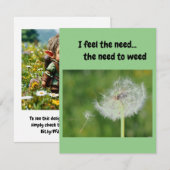 Ik voel de behoefte... de behoefte om te wieten. kaart (Voorkant / Achterkant)