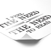 Ik voel de noodzaak om te lezen foto afdruk (Hoek)