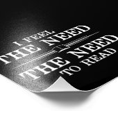 Ik voel de noodzaak om te lezen foto afdruk (Hoek)