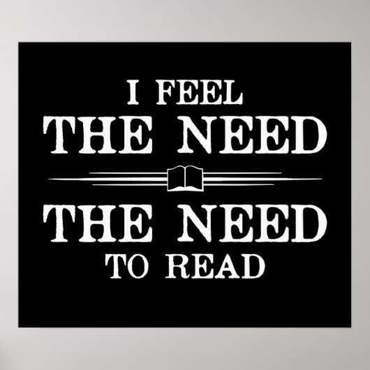 Ik voel de noodzaak om te lezen poster (Voorkant)