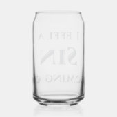 Ik voel een zonde aankomen blikvorm glas (Achterkant)