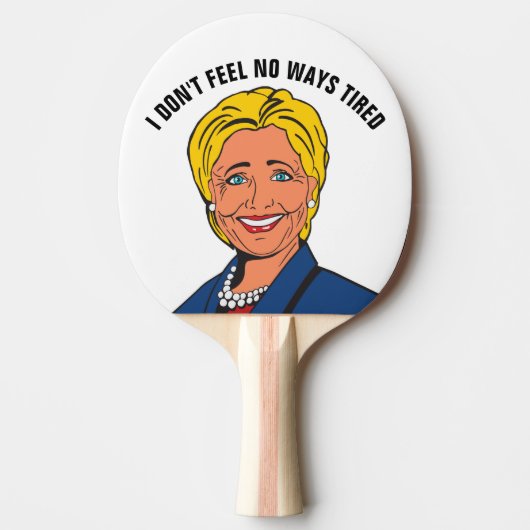 IK VOEL GEEN MANIEREN OM GETIRED HILLARY TAFELTENNISBATJE (Voorkant)