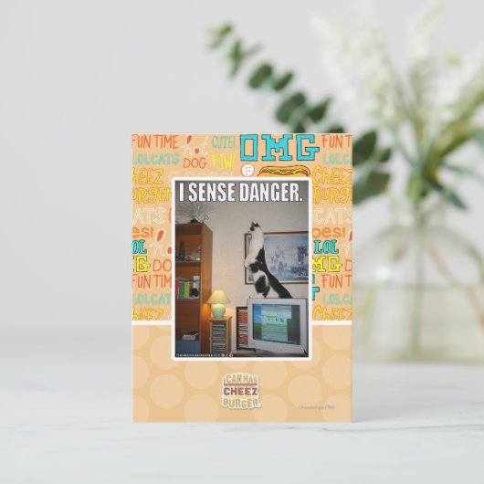 Ik voel gevaar briefkaart (Staand voorkant)