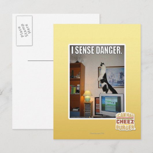 Ik voel gevaar briefkaart (Voorkant / Achterkant)
