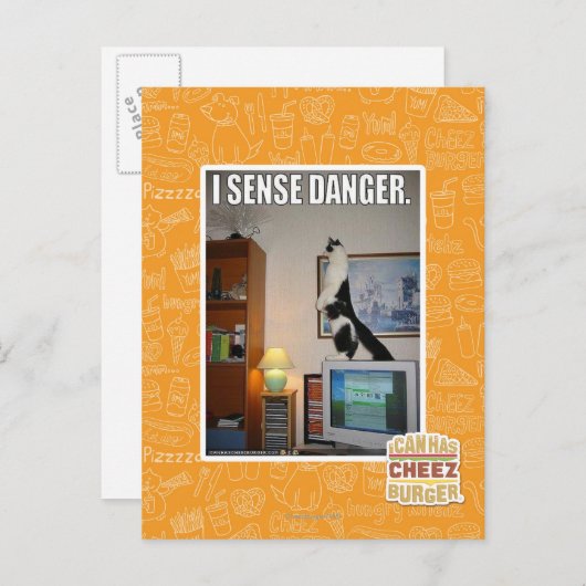 Ik voel gevaar briefkaart (Voorkant / Achterkant)