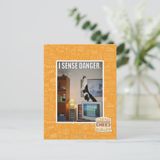 Ik voel gevaar briefkaart (Staand voorkant)