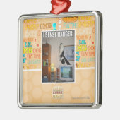 Ik voel gevaar metalen ornament (Links)