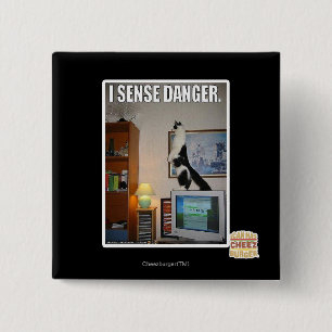 Ik voel gevaar vierkante button 5,1 cm