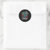 Ik voel me beter als ik dans 6 ronde sticker (Tas)