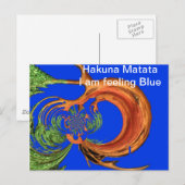 Ik voel me blauw Product aanpassen Briefkaart (Voorkant / Achterkant)