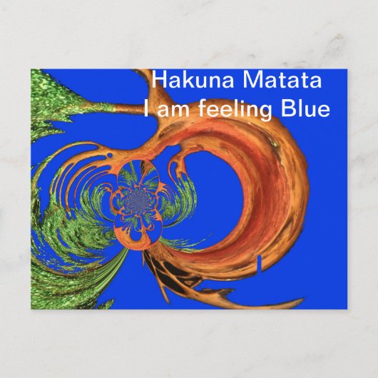 Ik voel me blauw Product aanpassen Briefkaart (Voorkant)