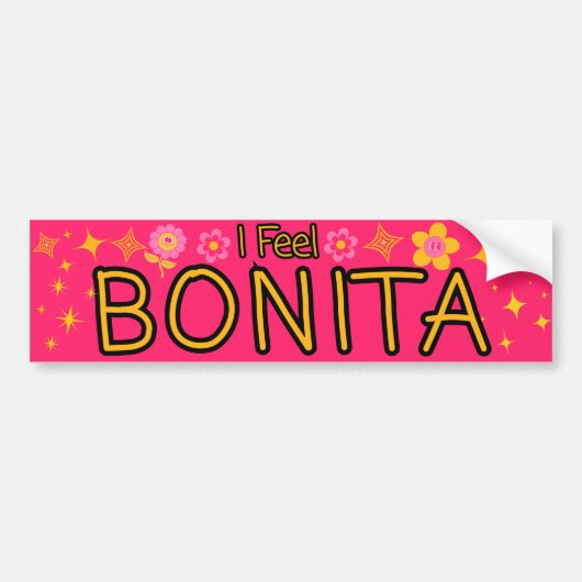 Ik Voel Me Bonita Esthetisch Groovy Bumpersticker (Voorkant)